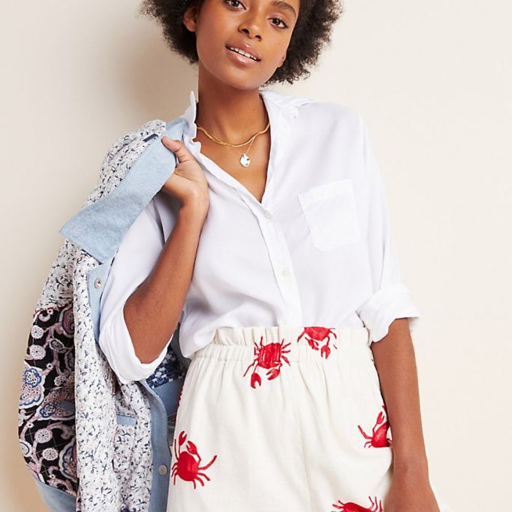 NWT Anthropologie Beach Day Embroidered Shorts - Picture 3 of 6